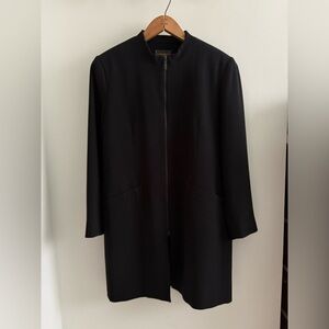 Louben Women’s Long Blazer Coat with Zip-Front US 8P EUC